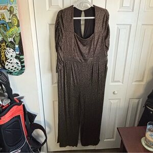 Torrid Metallic Brown Jumpsuit